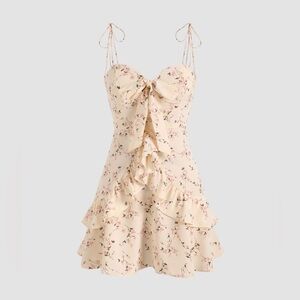 Cider floral ruffle dress
